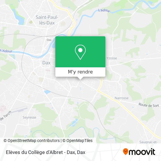 Elèves du Collège d'Albret - Dax plan