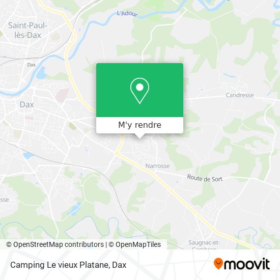 Camping Le vieux Platane plan