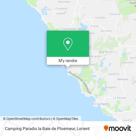 Camping Paradis la Baie de Ploemeur plan