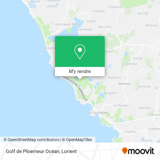Golf de Ploemeur Océan plan