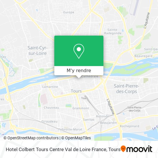 Hotel Colbert Tours Centre Val de Loire France plan