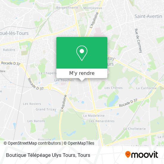 Boutique Télépéage Ulys Tours plan