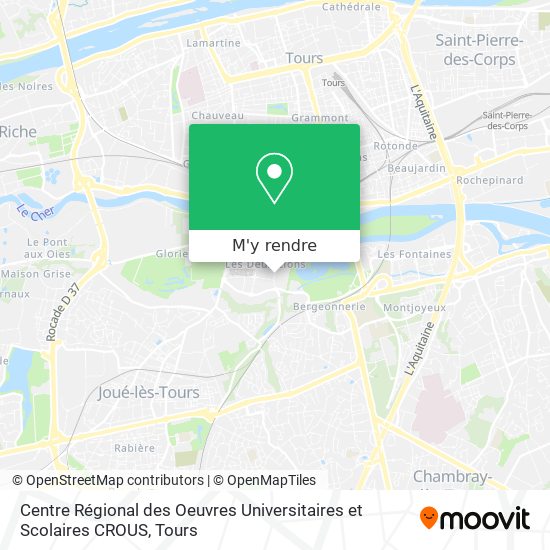 Centre Régional des Oeuvres Universitaires et Scolaires CROUS plan