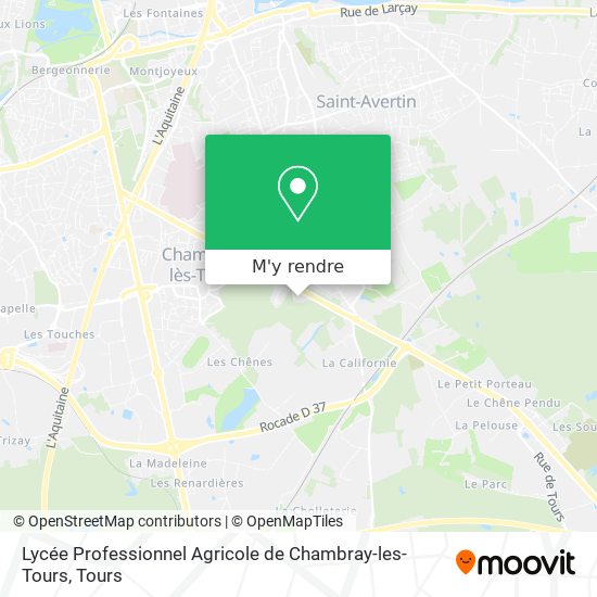Lycée Professionnel Agricole de Chambray-les-Tours plan