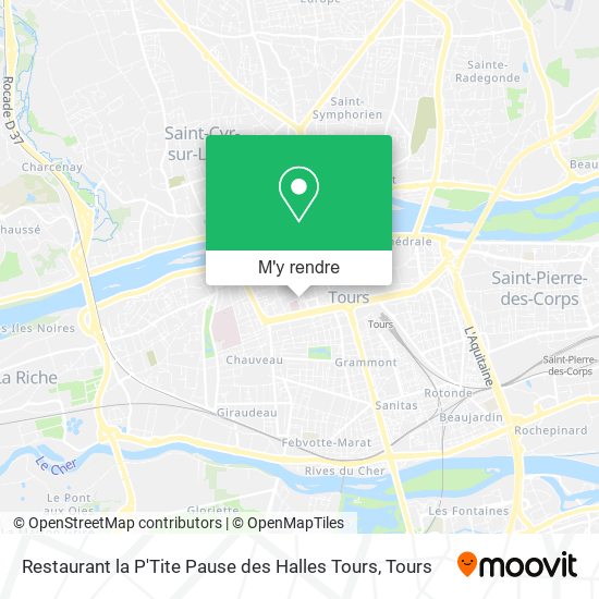 Restaurant la P'Tite Pause des Halles Tours plan