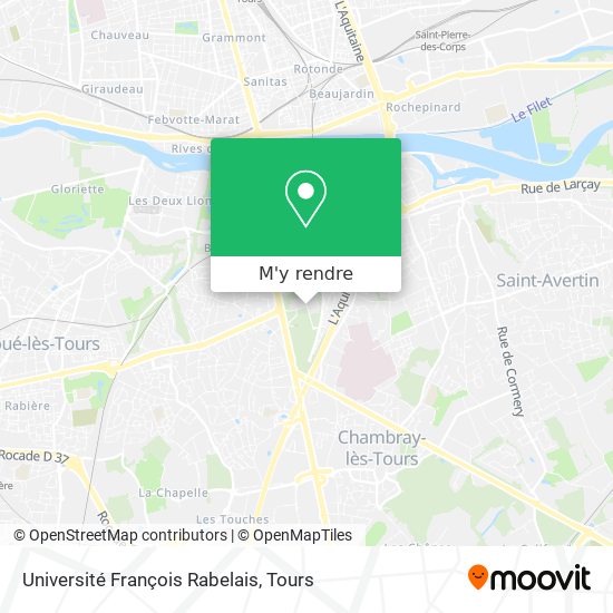 Université François Rabelais plan