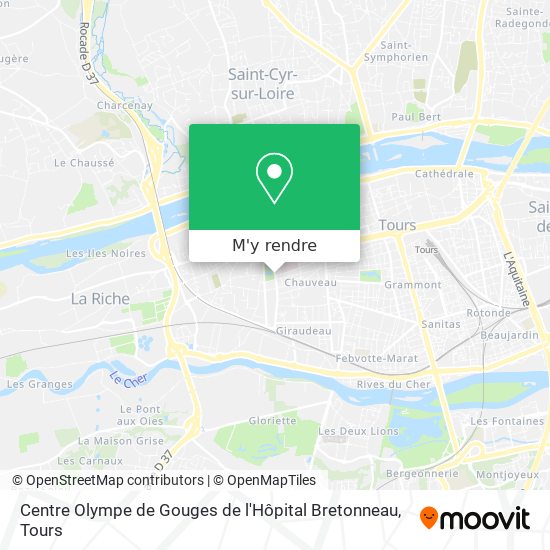 Centre Olympe de Gouges de l'Hôpital Bretonneau plan