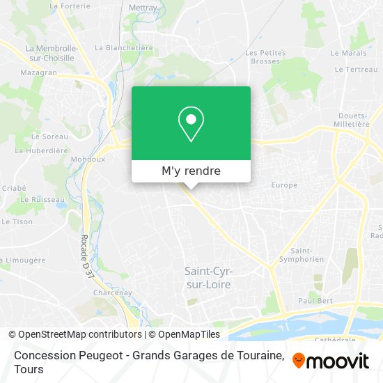 Concession Peugeot - Grands Garages de Touraine plan