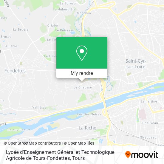 Lycée d'Enseignement Général et Technologique Agricole de Tours-Fondettes plan