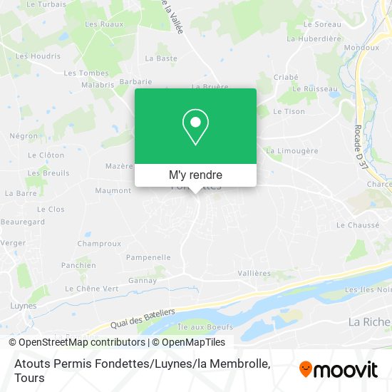 Atouts Permis Fondettes / Luynes / la Membrolle plan