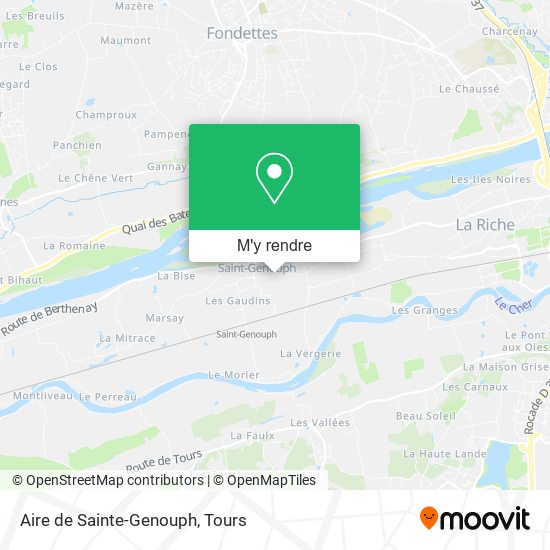 Aire de Sainte-Genouph plan