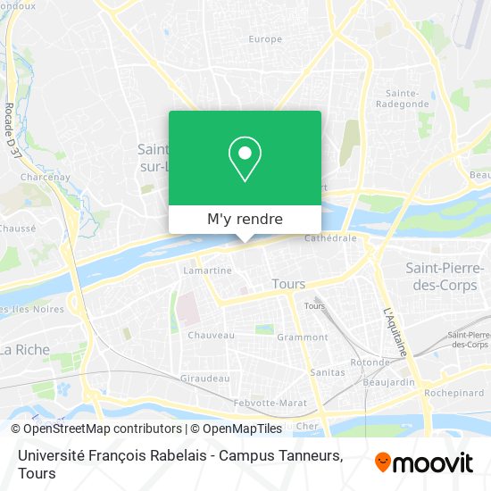 Université François Rabelais - Campus Tanneurs plan
