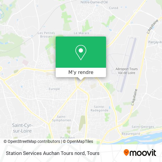 Station Services Auchan Tours nord plan