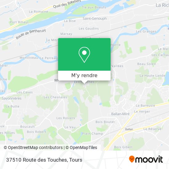 37510 Route des Touches plan