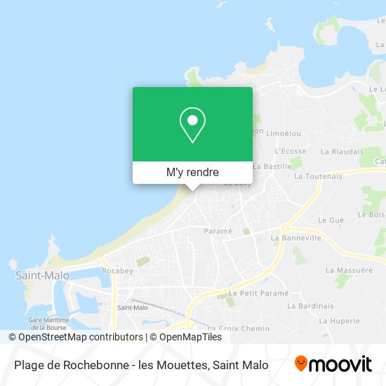Plage de Rochebonne - les Mouettes plan