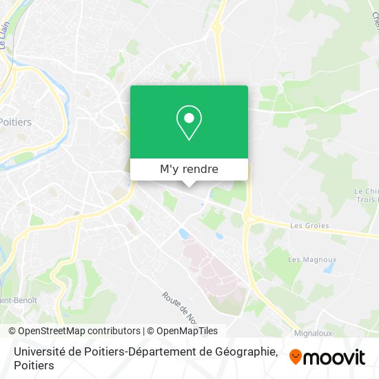 Université de Poitiers-Département de Géographie plan