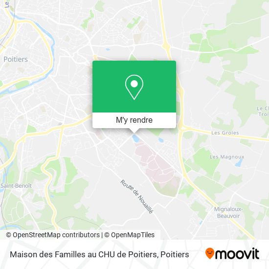 Maison des Familles au CHU de Poitiers plan