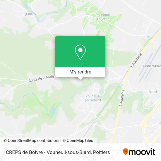CREPS de Boivre - Vouneuil-sous-Biard plan