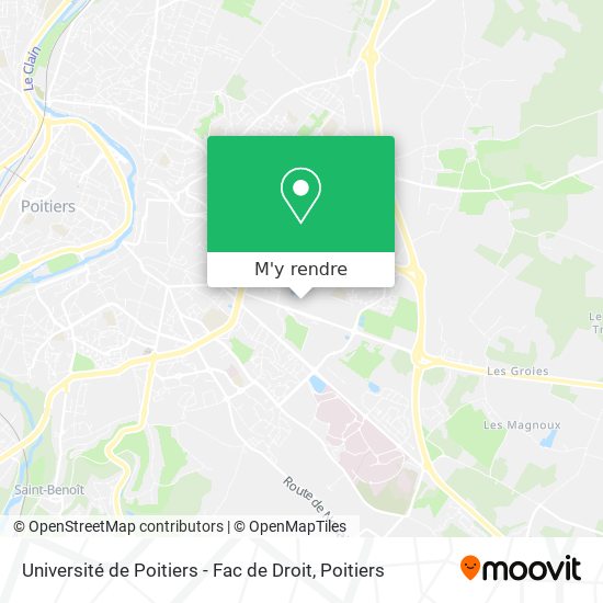 Université de Poitiers - Fac de Droit plan