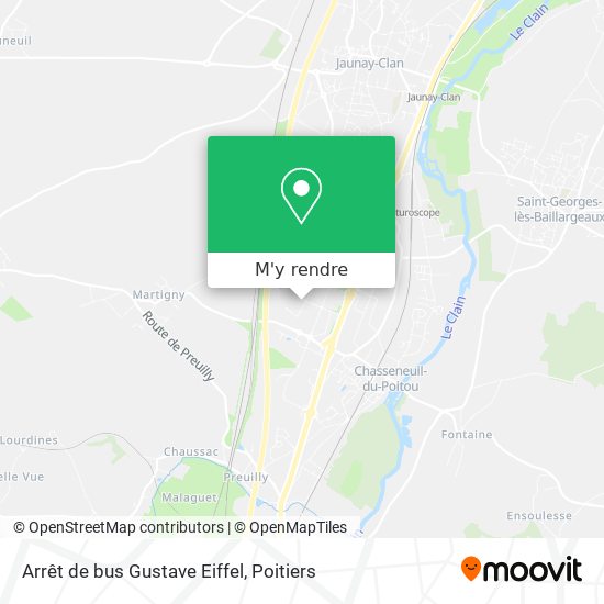 Arrêt de bus Gustave Eiffel plan