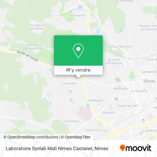 Laboratoire Synlab Midi Nîmes Castanet plan