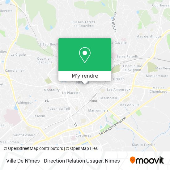 Ville De Nîmes - Direction Relation Usager plan