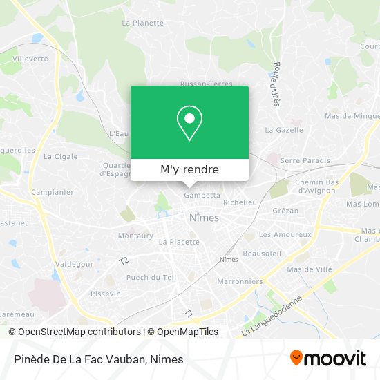 Pinède De La Fac Vauban plan