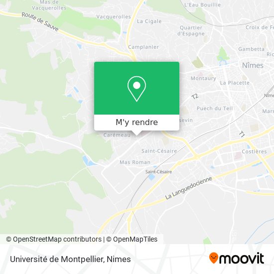 Université de Montpellier plan