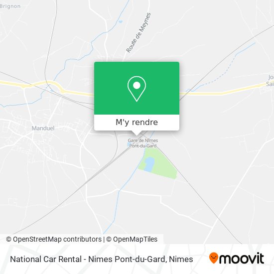 National Car Rental - Nimes Pont-du-Gard plan