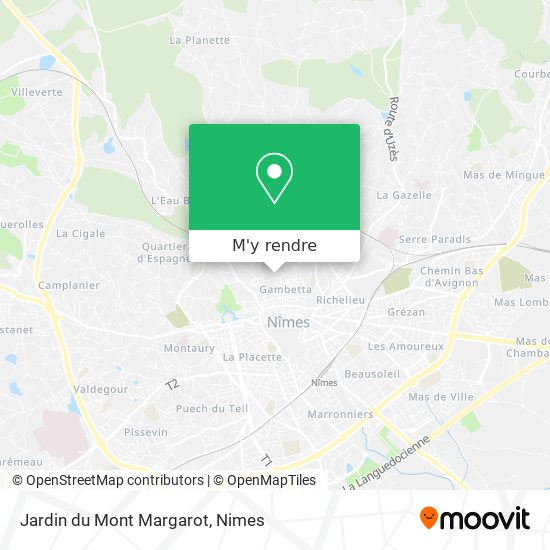 Jardin du Mont Margarot plan