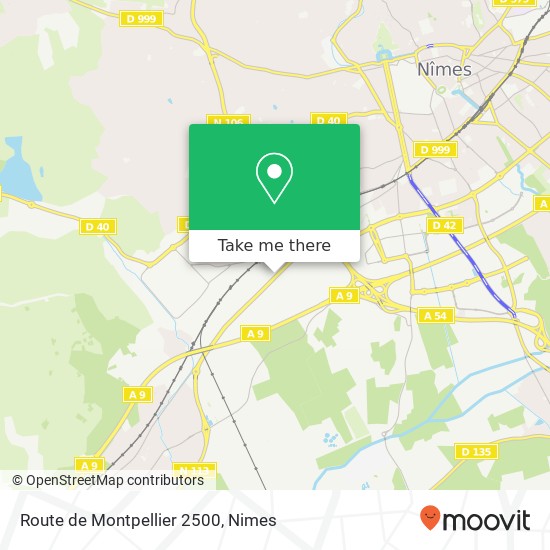 Route de Montpellier 2500 plan
