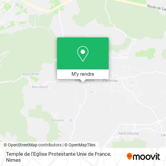 Temple de l'Eglise Protestante Unie de France plan