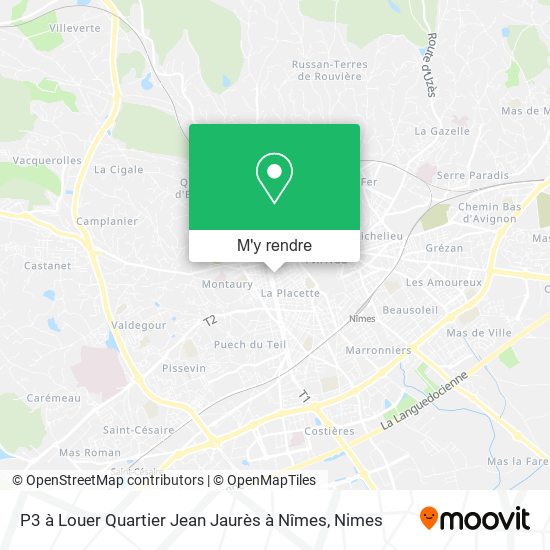 P3 à Louer Quartier Jean Jaurès à Nîmes plan