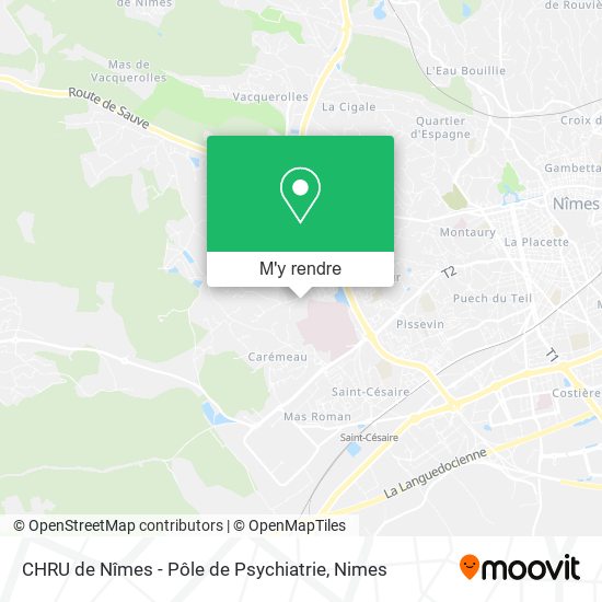 CHRU de Nîmes - Pôle de Psychiatrie plan