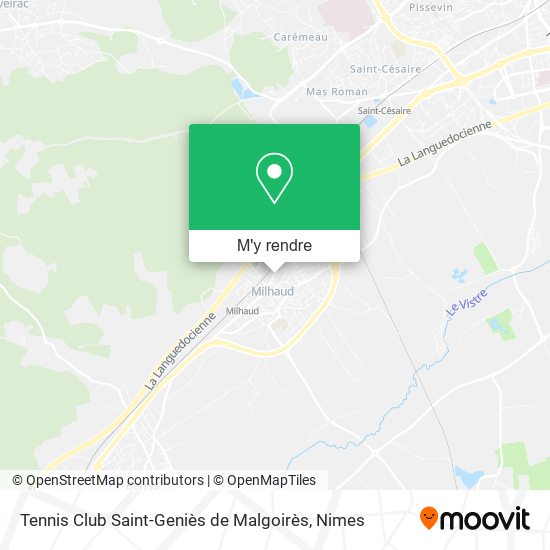 Tennis Club Saint-Geniès de Malgoirès plan