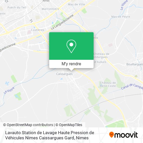 Lavauto Station de Lavage Haute Pression de Véhicules Nimes Caissargues Gard plan