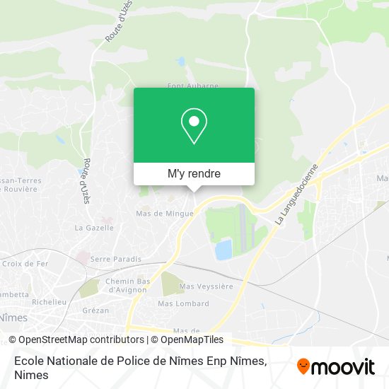 Ecole Nationale de Police de Nîmes Enp Nîmes plan