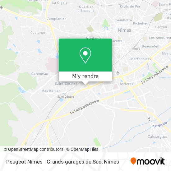 Peugeot Nîmes - Grands garages du Sud plan