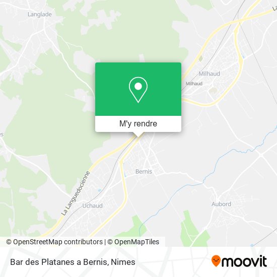 Bar des Platanes a Bernis plan