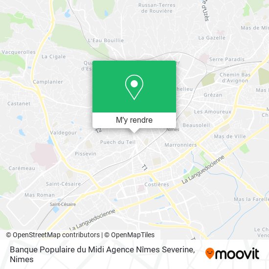 Banque Populaire du Midi Agence Nîmes Severine plan