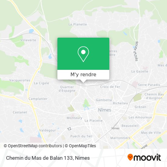 Chemin du Mas de Balan 133 plan