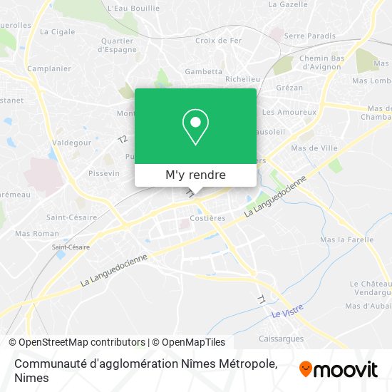 Communauté d'agglomération Nîmes Métropole plan