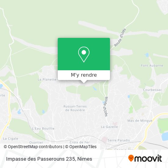 Impasse des Passerouns 235 plan