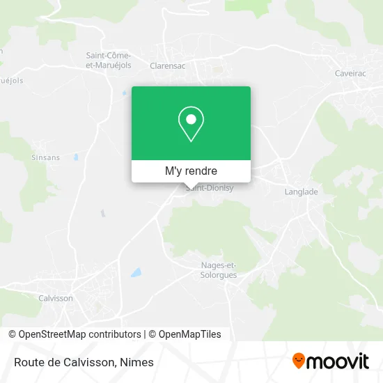 Route de Calvisson plan