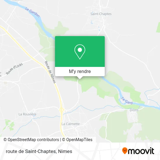route de Saint-Chaptes plan
