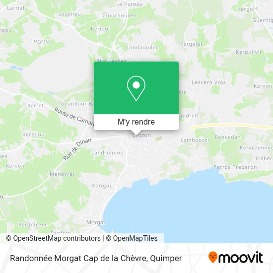 Randonnée Morgat Cap de la Chèvre plan