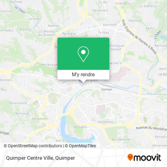 Quimper Centre Ville plan