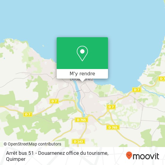 Arrêt bus 51 - Douarnenez office du tourisme plan