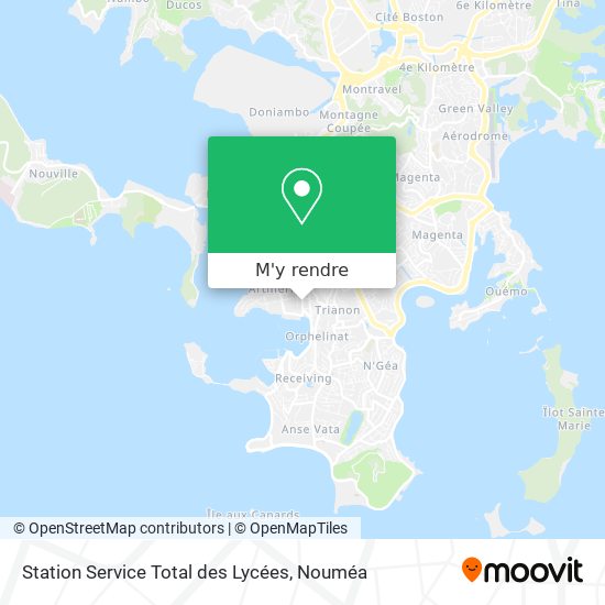 Station Service Total des Lycées plan