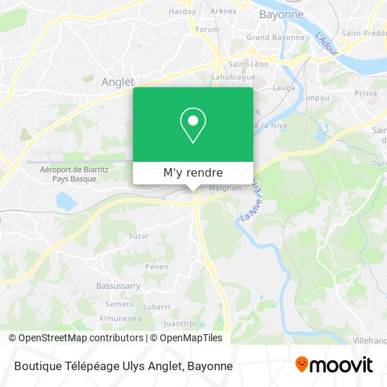 Boutique Télépéage Ulys Anglet plan